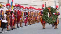 La Guardia Suiza en el Vaticano. Foto Daniel Ibáñez / ACI Prensa