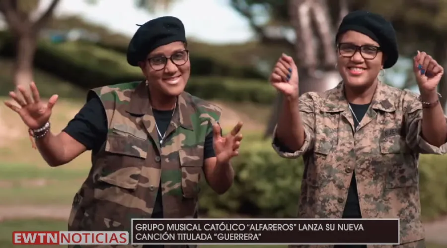 Captura del videoclip "Guerrera" de Alfareros. Crédito: EWTN noticias