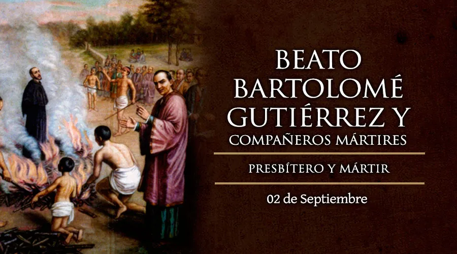 Cada 2 de septiembre se celebra al Beato Bartolomé Gutiérrez, misionero y mártir mexicano