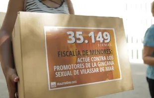 Presentan firmas para que la Fiscalía actúe contra polémica yincana sexual dirigida a niños. Crédito: HazteOir.org 