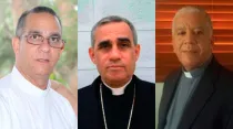 Mons. Héctor Rodríguez, Mons. Freddy Bretón y Mons. Andrés Romero / Fotos: Conferencia Episcopal Dominicana