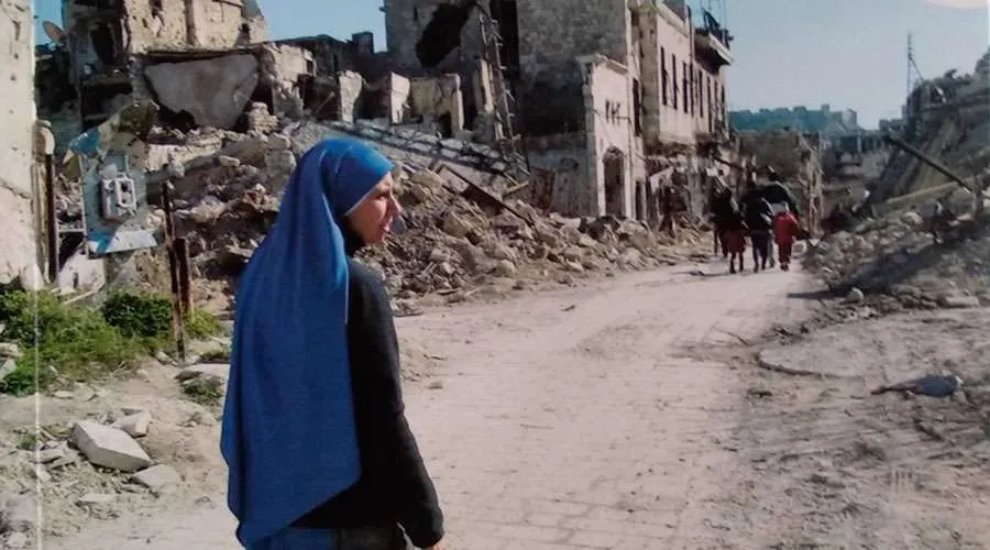 Calles en ruinas en Siria. Foto: Cortesía Hermana Guadalupe