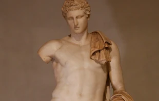 La estatua del Hermes de los Museos Vaticanos. Foto: Daniel Ibu00e1u00f1ez / ACI Prensa 