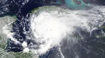 Huracán Grace en el Golfo de México. Crédito: NASA MODIS / Dominio público.