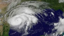 El Huracán Harvey visto desde el satélite sobre Texas: Foto: NASA/NOAA GOES Project