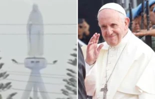 Imagen del Inmaculado Corazu00f3n de Maru00eda - Papa Francisco / Foto: Captura YouTube - Agencia Andina 