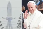 El Papa en Perú bendice imagen del Inmaculado Corazón de María