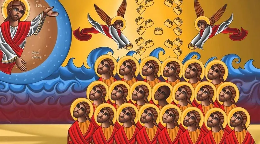 Ícono que representa a los 21 mártires de Libia / Foto: Difusión Tony Rezk