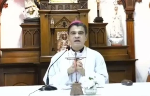Mons. Rolando u00c1lvarez, Obispo secuestrado por la dictadura de Nicaragua. Cru00e9dito: Diu00f3cesis de Matagalpa 