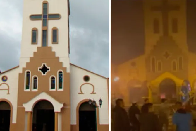 Incendio destruye parte de iglesia de Nuestra Señora del Carmen