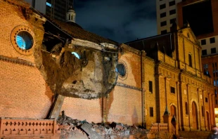 Colapso en iglesia de San Francisco en la ciudad de Cali. Cru00e9dito: Alcaldu00eda de Cali. 
