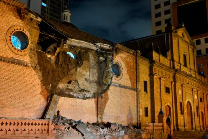 Colapsa parte de antigua iglesia de San Francisco en Colombia