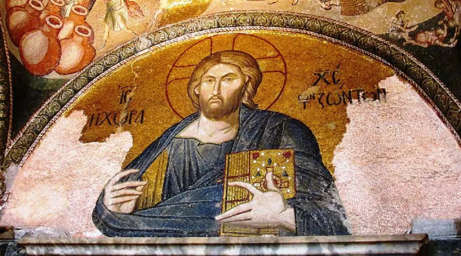 Imagen cristiana en interior de iglesia de San Salvador de Cora. Crédito: Wikimedia Commons - Brewbooks (CC BY 2.0)