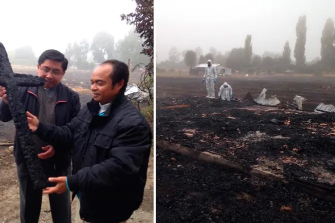 Incendian otras dos iglesias católicas en Chile