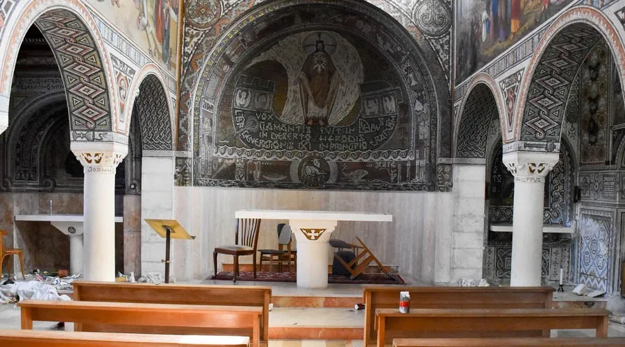 Iglesia de San Esteban profanada / Foto: Patriarcado Latino de Jerusalén