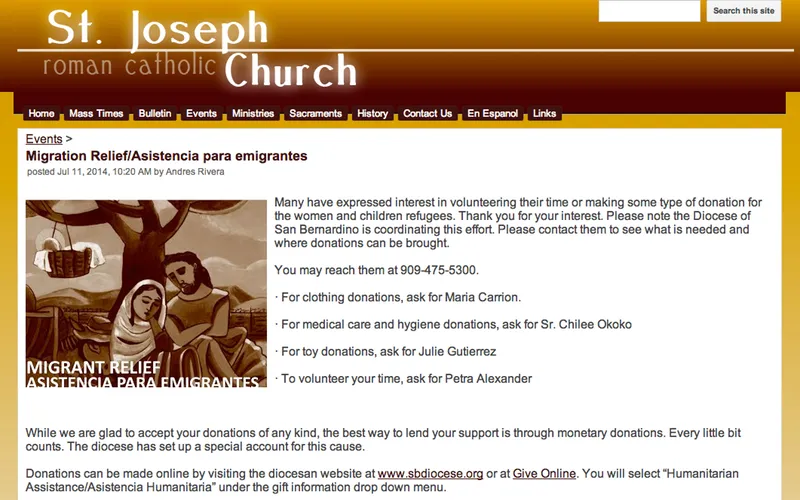 Captura de sitio web de la parroquia de San José, en la Diócesis de San Bernardino?w=200&h=150