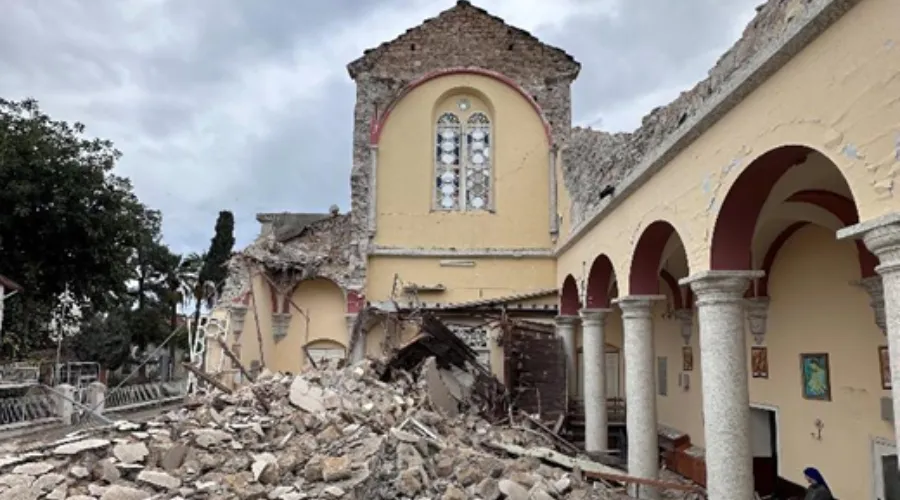 La Catedral de la Anunciación en Iskenderun, tras el terremoto del 6 de febrero de 2023. Crédito: Cortesía del P. Antuan Bilgin?w=200&h=150