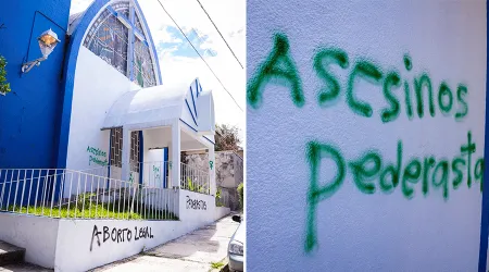 México: Atacan iglesias con pintas abortistas en plena emergencia de COVID-19