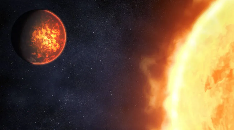 Ilustración que muestra el aspecto que podría tener el exoplaneta 55 Cancri e. Crédito: NASA, ESA, CSA, Dani Player (STScI)