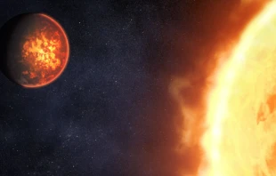 Ilustraciu00f3n que muestra el aspecto que podru00eda tener el exoplaneta 55 Cancri e. Cru00e9dito: NASA, ESA, CSA, Dani Player (STScI) 