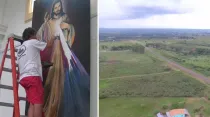 Imagen de la Divina Misericordia en la ciudad de Artigas (Uruguay) / Foto: Captura YouTube