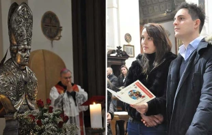 Imagen de San Valentu00edn / Novios en Basu00edlica de San Valentu00edn. Foto: Diu00f3cesis de Terni-Narni-Amelia. 