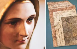 Presunta imagen de la Virgen María en la iglesia Dura-Europos / Crédito: Yale University Art Gallery y Unsplash 