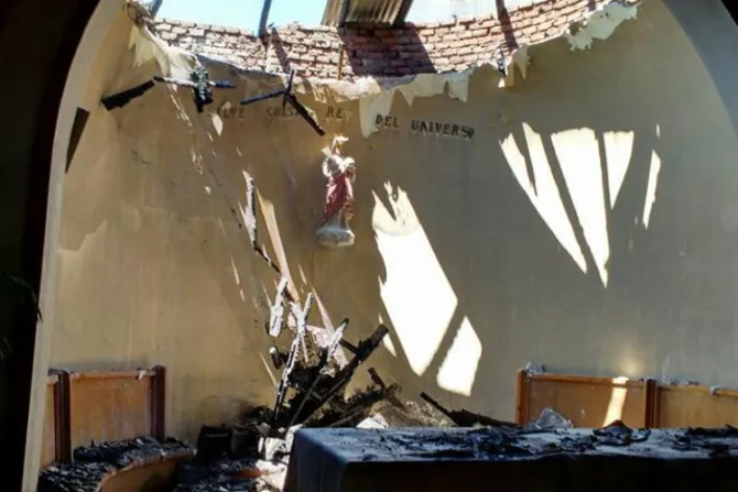 Imagen de Cristo Rey da esperanza a católicos tras incendio de parroquia en Chile