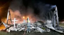Incendio destruye la iglesia de São José. Créditos: Corpo de Bombeiros