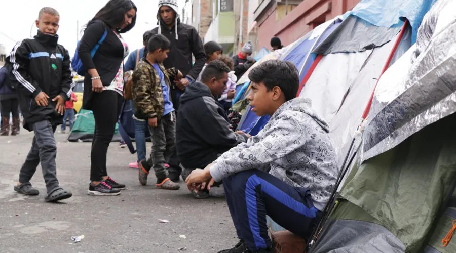 Inmigrantes venezolanos en Tacna. Crédito: Comunicaciones Arzobispado de Santiago.?w=200&h=150