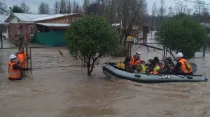 Inundaciones en Chile. Crédito: Carabineros de Chile