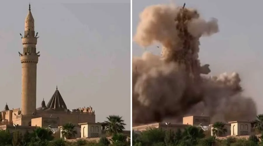 Tumba de Jonás siendo destruida por el ISIS / Foto: Captura de YouTube?w=200&h=150