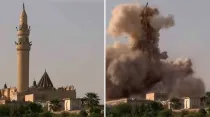 Tumba de Jonás siendo destruida por el ISIS / Foto: Captura de YouTube