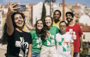 Peregrinos a la JMJ de Portugal 2023. Cru00e9dito: Duarte Mourao / JMJ. 