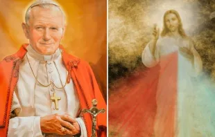 San Juan Pablo II y el Cristo de la Divina Misericordia. Crédito: Cathopic y Jorge Alberto Banegas (CC BY-NC 2.0) null