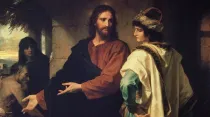 Jesús y el joven rico. Imagen: Dominio Público.