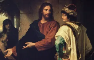 Jesús y el joven rico. Imagen: Dominio Público. 