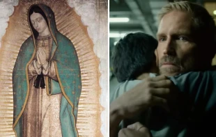 Virgen de Guadalupe. Cru00e9dito: Dominio pu00fablico / Jim Caviezel como Tim Ballard en el trailer oficial de Sound of Freedom 