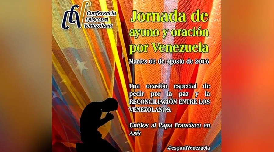 Obispos convocan a Jornada de Oración por la paz y reconciliación en Venezuela