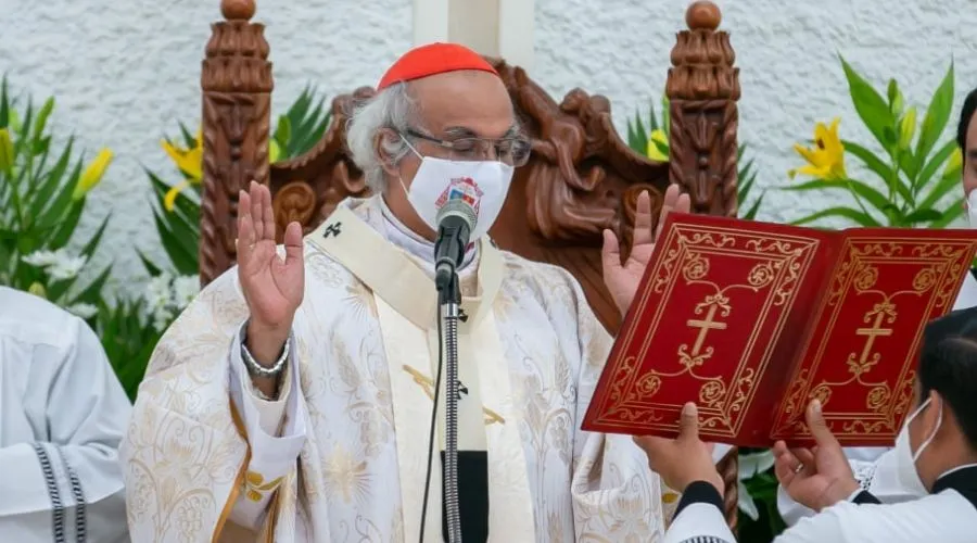 Cardenal Leopoldo José Brenes. Crédito: Arquidiócesis de Managua / Javier Ruiz.