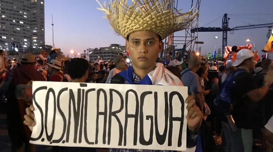 Un joven de Nicaragua en la JMJ Panamá 2019. Foto: David Ramos / ACI Prensa?w=200&h=150