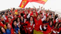 Jóvenes españoles durante la Jornada Mundial de la Juventud de Madrid (España). Foto: LOR/VaticanMedia