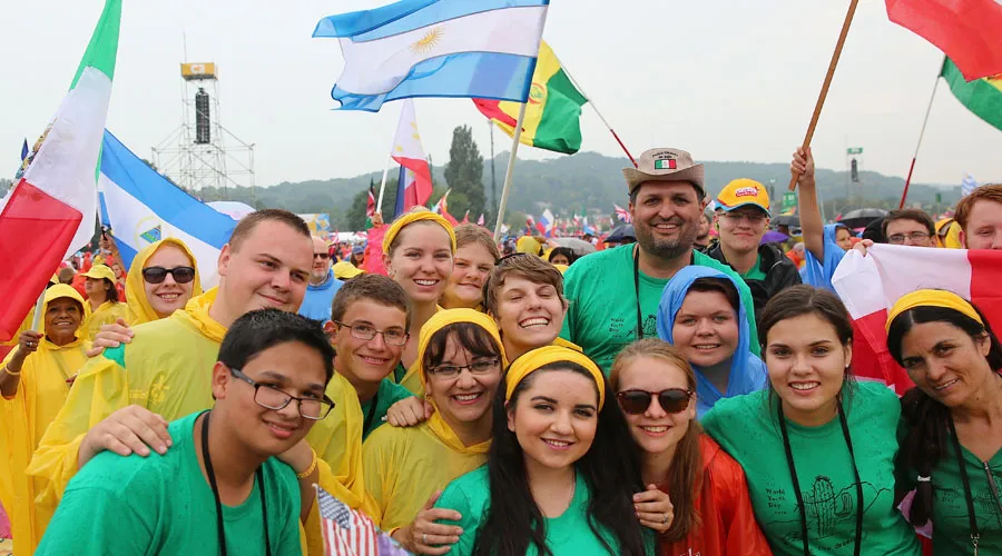 Un grupo de jóvenes en la Jornada Mundial de la Juventud en Cracovia. Foto: ACI Prensa?w=200&h=150