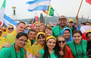 Un grupo de jóvenes en la Jornada Mundial de la Juventud en Cracovia. Foto: ACI Prensa 
