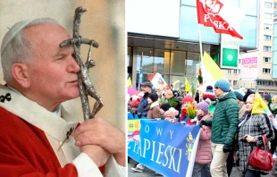 San Juan Pablo II - fieles recorren las calles de Polonia. Cru00e9dito: Vatican Media - Justyna Galant 