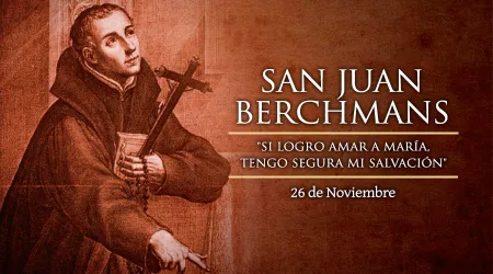 Cada 26 de noviembre la Compañía de Jesús celebra a San Juan Berchmans, modelo para la juventud