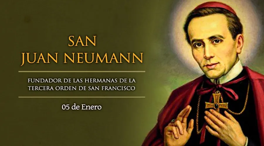 Cada 5 de enero se celebra a  San Juan Neumann, promotor de la educación católica en EE.UU.