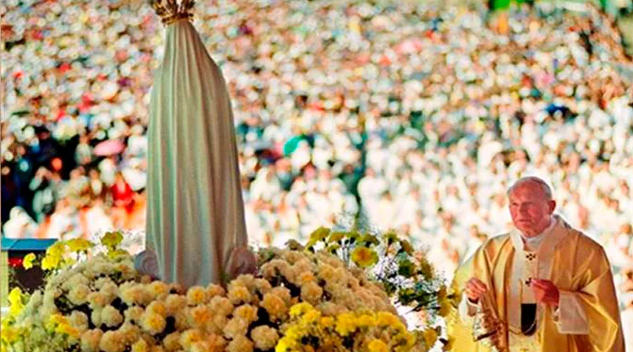 Juan Pablo II y la Virgen de Fátima / Foto: L'Osservatore Romano