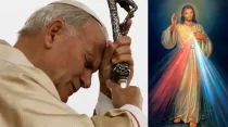 San Juan Pablo II. Crédito: Vatican Media / Divina Misericordia. Crédito: Dominio público