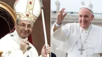 Juan Pablo I y el Papa Francisco. Crédito: Dominio Público/Daniel Ibáñez-ACI Prensa